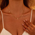 INS niche, high-end, metallic-feel round bead necklace