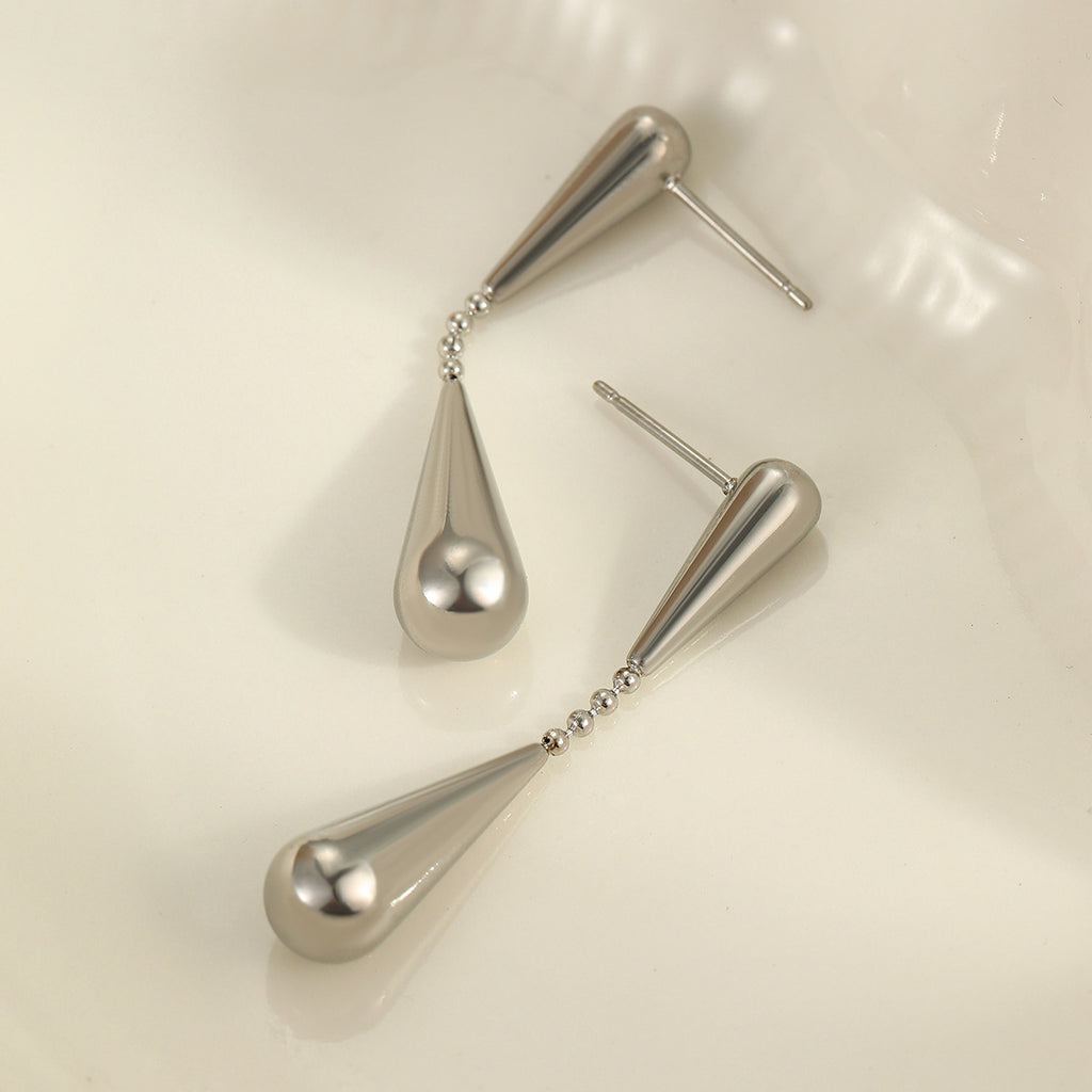 Geometric water drop design-oriented, niche-targeted earrings