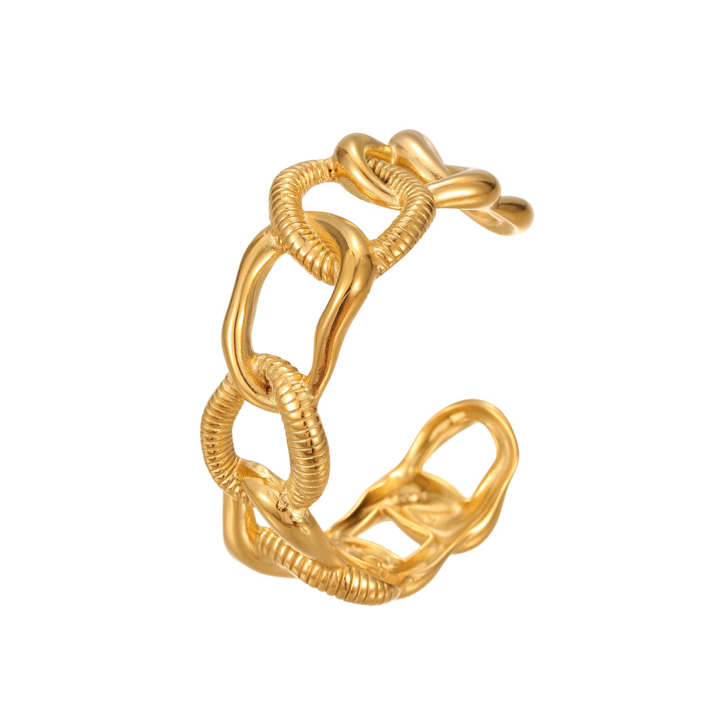 Design-inspired texture-embossed open-style bracelet