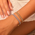 Diamond-encrusted chain bracelet